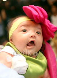 Arsy terlihat menggemaskan. Pool/Akew/detikFoto.
