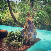 Di akun Instagram-nya, Paris memang kerap mengunggah foto dirinya tengah menikmati Bali. (Instagram/Paris Hilton)