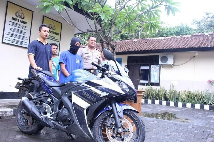 Jambret Ini Nyentrik, Beraksi Gunakan Motor Sport 250 cc
