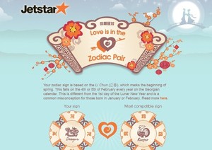 Jetstar Tawarkan Kencan Buta di Pesawat Berdasarkan Shio