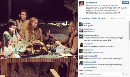 Lewat Syahrini, Paris Hilton Pelajari Budaya Indonesia di Bali