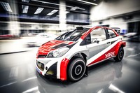 Mobil balap ini menggunakan mesin 1.6 liter turbo, dengan ban Michelin, dan memiliki dimensi panjang 3.910 mm dan lebar 1.820 mm. Istimewa/Toyota.