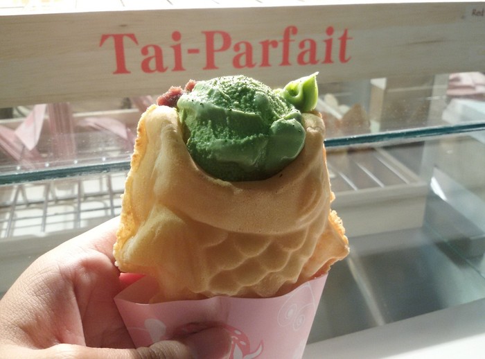 Taiyaki Berbentuk Ikan Kini Diisi Es Krim Matcha dan 