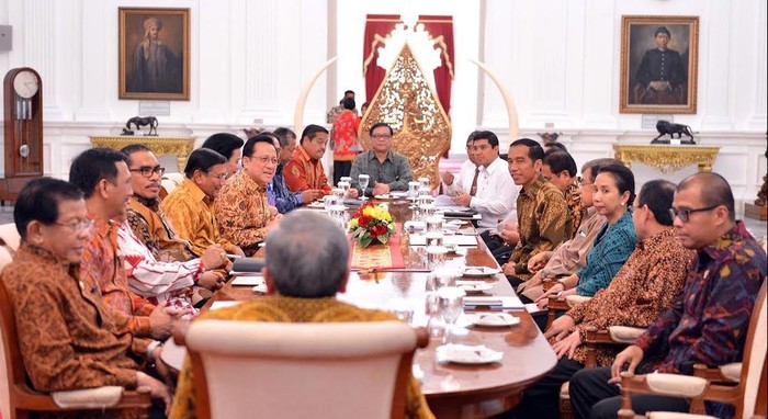 Terima DPD di Istana, Jokowi Didampingi JK dan Sejumlah Menteri Kabinet