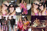 Keakraban Syahrini dan Paris Hilton di Bali. (Instagram/Syahrini; Instagram/Paris Hilton)