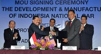 Penandatangan kerja sama antara CEO PT Adiperkasa Citra Lestari AM Hendropriyono dengan Chief Executive Officer, Dato' Abdul Harith Abdullah. Istimewa/Proton.