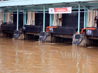 Debit Pintu Air Pejompongan Capai 500 Cm