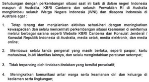 2 WN Australia Akan Dieksekusi Mati, Ini Isi Edaran KBRI Canberra ke WNI