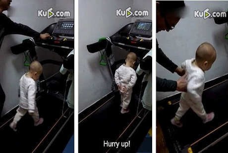 Waduh, Balita 17 Bulan Dipaksa Lari di Atas Treadmill