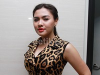Rambutnya diikat sederhana. Pool/Gus Mun/detikFoto.