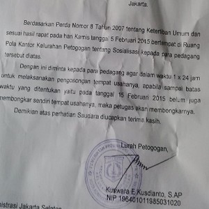 Ini Alasan Penggusuran Pedagang Kaki Lima di Pasar Gaul Santa
