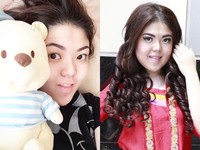 Tina Toon tanpa polesan make-up di wajahnya. (Instagram/Tina Toon; Asep Syaifullah/detikHOT)