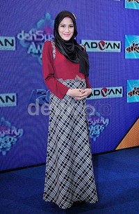 Hamil sembilan bulan, tubuh Alyssa tetap terlihat kecil. Pool/Noel/detikFoto.