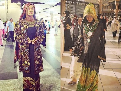 Penampilan Julia Perez Berhijab Saat Umrah