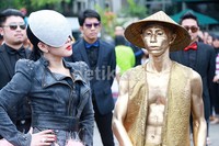 Syahrini syuting video klip 'Seperti Itu' di kawasan Kota Tua, Jakarta Barat, Jumat (20/2/2015).