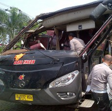 Kecelakaan Bus Sang Engon, Sopir Kelelahan Tanpa Pengganti