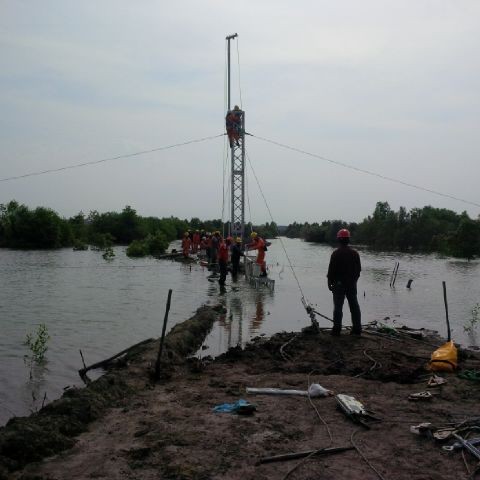 3 Tower Listrik di Sumut Roboh Akibat Besinya Dicuri, PLN Bangun Tower Darurat