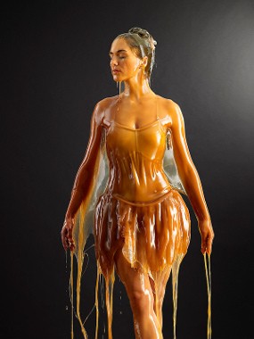 Mengagumkan! Tubuh Berbalut Madu Jadi Objek Fotografi