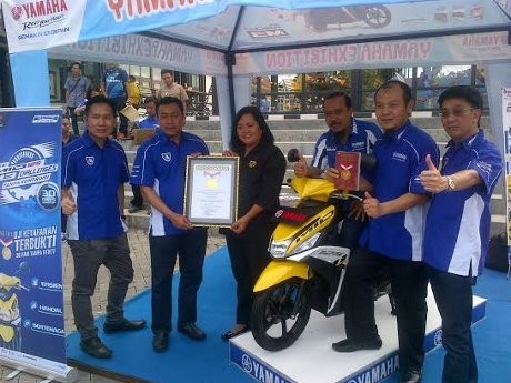 Uji Ketahanan Yamaha Mio M3 Masuk Rekor Muri