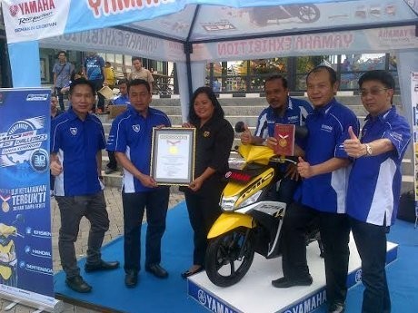 Uji Ketahanan Yamaha Mio M3 Lampaui Rekor Honda New Absolute Revo
