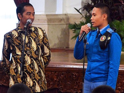 Jokowi Terima Siswa SMA Taruna Nusantara