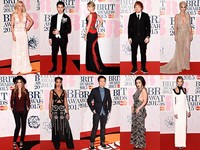 Bertabur bintang di red carpet BRIT Awards 2015. Ian Gavan/Getty Images/detikFoto.