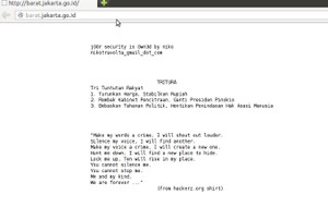 Lagi Kisruh Dana Siluman, Website Pemkot Jakarta Barat Di-Hack
