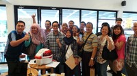 Inilah kelompok Asyik yang menjadi pemenang dalam coiffee blending dengan membuat kopi dengan perbandingan kopi Aceh 50% : kopi Papua 30%: kopi Java 20%.