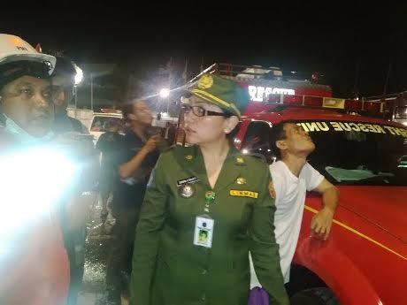 Lurah Susan Ikut Tinjau Kebakaran Wisma Kosgoro