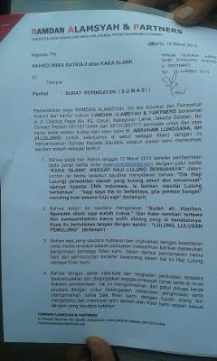 Somasi Kaka, Pengacara Lulung dan Pemuda Panca Marga Datangi Markas Slank