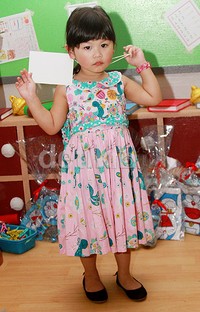 Sama seperti sang adik, pipi Audie juga tampak merah merona. Pool/Gus Mun/detikFoto.