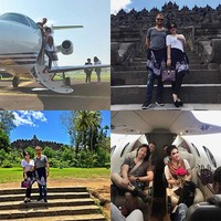 Makin intim, Syahrini dan Dash Berlin naik jet pribadi ke Yogyakarta. (Instagram/Syahrini; Instagram/Dash Berlin)