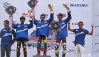 Akhirnya setelah bendera finish, 3 pebalap terbaik Suzuki yang dipersiapkan PT. SIS untuk membela Indonesia di kancah Internasional. Mereka adalah Adhi Candra, Dedy Kumohon, dan Randy Wardi.