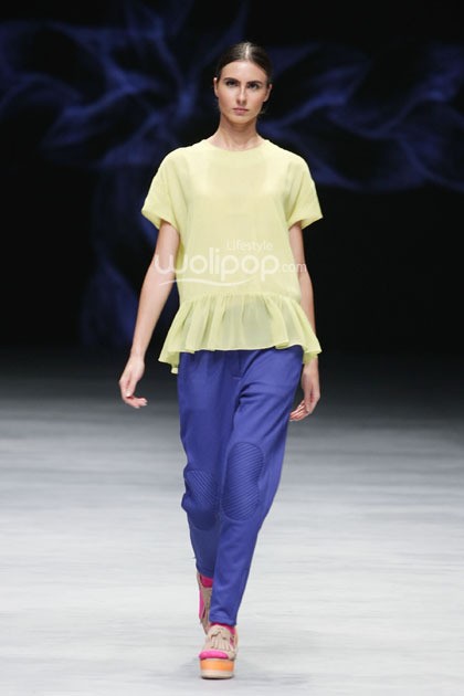 KLE by Kleting Titis Wigati Fall/Winter 2015. Lauriel Fearless. Indonesia Fashion Week 2015 at Jakarta Convention Center. Senayan. Jakarta. [Foto: Mohammad Abduh/Wolipop]