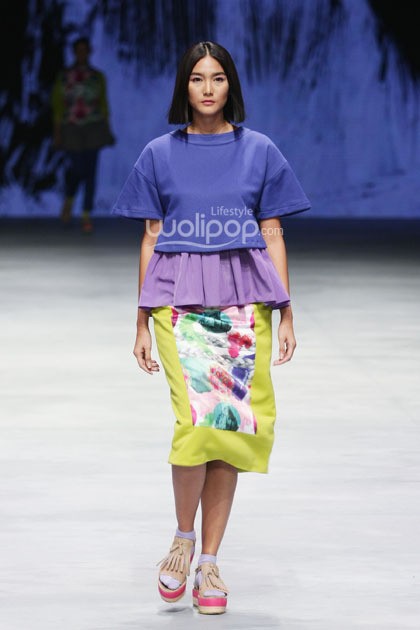 KLE by Kleting Titis Wigati Fall/Winter 2015. Lauriel Fearless. Indonesia Fashion Week 2015 at Jakarta Convention Center. Senayan. Jakarta. [Foto: Mohammad Abduh/Wolipop]