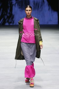 KLE by Kleting Titis Wigati Fall/Winter 2015. Lauriel Fearless. Indonesia Fashion Week 2015 at Jakarta Convention Center. Senayan. Jakarta. [Foto: Mohammad Abduh/Wolipop]