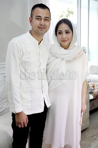 Raffi Ahmad dan Nagita Slavina gelar syukuran empat bulanan. Pool/Akew/detikFoto.