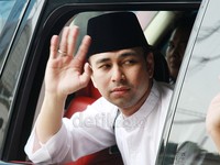 Raffi saat meninggalkan lokasi acara di kawasan Kebon Jeruk, Jakarta Barat, Rabu (25/3/2015). Pool/Gus Mun/detikFoto.
