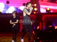 Teriakan Directioner semakin memekakkan telinga saat Louis bernyanyi.