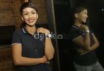 Melanie Putria Betah Berambut Cepak