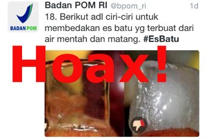 Awas Hoax! Matang Tidaknya Es Batu Tak Kelihatan dengan Mata Telanjang