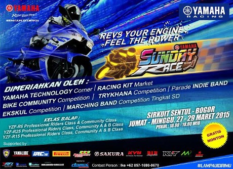 Akhir Pekan Ini Yamaha Gelar Seri Perdana Sunday Race R Cup Series 2015