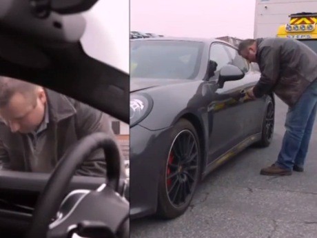 Waduh, Membobol Pintu Porsche Panamera Cukup 10 Detik