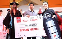 Stefandy Yanata Hariono (kanan) terpilih sebagai The First Indonesian March InVashion Young Designer. Istimewa/Nissan.