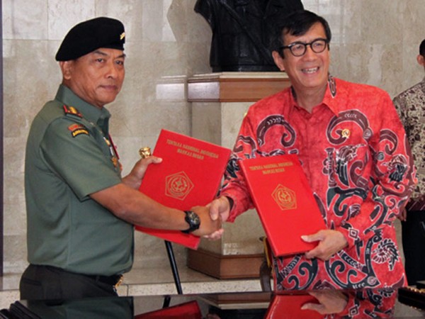 Panglima dan Menkum HAM Teken MoU Prajurit TNI Jaga Lapas