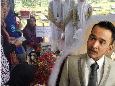 Hubungan Sempat Merenggang, Ruben Onsu Berlinang Air Mata di Makam Olga