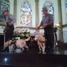 Polisi Sterilisasi Gereja Jelang Paskah