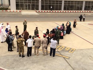 Pesawat Boeing TNI AU Terbangkan 110 WNI Lagi dari Jizan ke Muscat