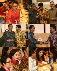 Para artis Indonesia menghadiri peringatan Hari Film Nasional yang digelar Presiden Joko Widodo (Jokowi) di Istana Negara. Agung Pambudhy/detikFoto.