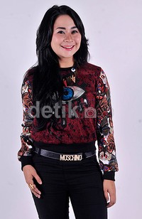 Pipi pelantun 'Kuku Kuku' itu kini terlihat chubby. Pool/Noel/detikFoto.